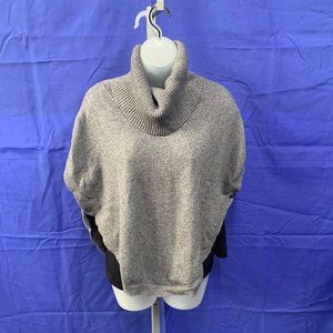 Sisters Gray Poncho Style Sweater Cowl Neck Size S